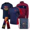 Icon Sports FC Barcelona Ultimate Fan Pack  Officially Licensed 5-Piece Soccer Merch - Shirt, Jersey, Jacket, Scarf, Bag L Navy view 1
