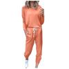 Women's 2023 Fall 2 Piece Outfits Sweatsuits Long Sleeve Pullover Crewneck Sweatshirts Fashion Fall Outfits Tracksuit view 1