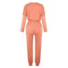 Women's 2023 Fall 2 Piece Outfits Sweatsuits Long Sleeve Pullover Crewneck Sweatshirts Fashion Fall Outfits Tracksuit view 4
