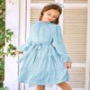 Arshiner Girls Summer Dress Long Sleeve Tween Spring Party Fancy Wedding Flowy Dresses Blue Size 10 view 2