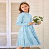 Arshiner Girls Summer Dress Long Sleeve Tween Spring Party Fancy Wedding Flowy Dresses Blue Size 10 view 3
