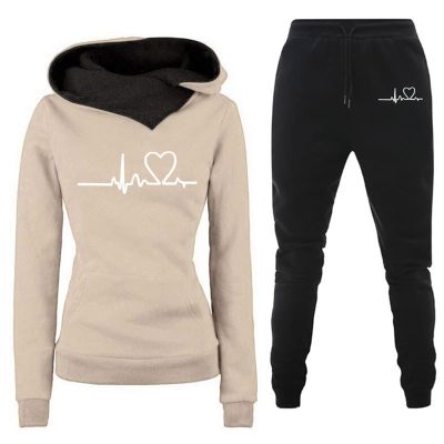 Women Fashion Fall 2 Piece Outfits Hoodies Sweatshirts Fleece Pullover Jogger Pants Lounge Sets Sweatsuits Tracksuits