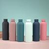 FAMKX 17oz Stainless Steel Insulated Narrow Mouth Sports Water Bottle, Double wall Cola Shape Vacuum flask (500ml, Navy) view 3