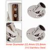 Heavy Dudy 316 Stainless Steel Boat Round Base,30/45/60/90 Marine Yacht Hand Rail Fitting Rail Tube Stanchion Base Column Accessories -1Pack (Inner Diameter:1 inch, Option60 Degree) view 3