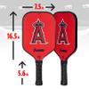 Franklin Sports MLB Los Angeles Angels Pickleball Paddle - Official MLB Team Rackets - USAP (USAPA) Approved Premium Quality Pickleball Paddles - Authentic Team Logos + Colors view 2