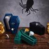DELORIGIN Halloween Theme Jewelry Box Velvet Coffin Ring Box with Sponge Inside for Gothic Wedding Ceremony Gothic Jewelry Organizer Decorations (Black) (2/ Ring Box) view 4