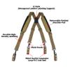 KUNN Tactical Duty Belt Suspenders with Metal Hook,Men Padded Police Harness for Duty Belt,Khaki view 4