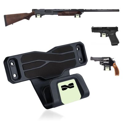 Adoreal Magnetic Gun Holder with Safety Trigger Guard Protection, Gun Mount for Car, Vehicle, Truck, Walls, Desks, Gun Magnet for Pistols Revolver Shotgun Wall Mount Lock Luminous Sticker Design