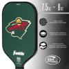 Franklin Sports NHL Minnesota Wild Pickleball Paddle - Official NHL Team Rackets - USAP (USAPA) Approved Premium Quality Pickleball Paddles - Authentic Team Logos + Colors view 4