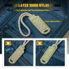 3pcs Zipper Pull, Backpack Rigging Pulls Replacement Accessories, 1000D Nylon MOLLE Gear Tactical Anti-snap Buckle - SilencingLoss Prevention of Items (Color : GR) view 2