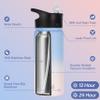 HASLE OUTFITTERS Insulated Water Bottle 16 oz Double Wall Vacuum Stainless Steel Water Bottle Leak Proof for School Wide Mouth with Straw Lid & Spout Lid Keeps Cold and Hot(Candy,8pack) view 2