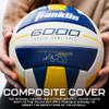 Franklin Sports Indoor Training Volleyball - Premium 6000 Official Size Volleyball for Training + Match Play - Competition Composite Cover Game Ball - Ball + Pump Set view 4