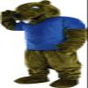 Brown Beaver Mascot Costume Adult Size for Men & Women with Built-in Fan Inside the Head view 4
