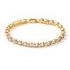 17IF 14K Gold Copper Diamond Light Blue Zirconia Bracelet Women No Faded Size 6.69 For Holiday Love Family view 1