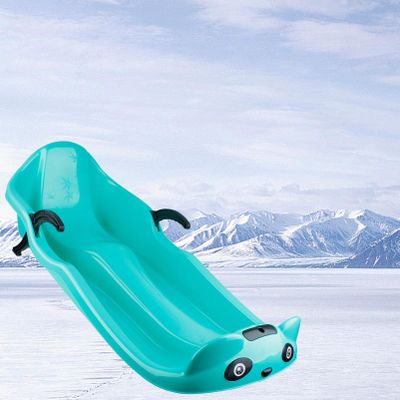 Children's Double Sled, Sled with Backrest, Plastic Sled, Double Armrest Brake Sled