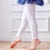 Daydance White Toddler Girl's Footless Tights for School, Dance, Ballet, Gymnastics 90D view 2
