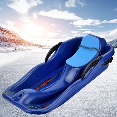 Thickened Double Sledges, Children's Sledges, Sledges with Backrests, Multi-Coloured Plastic Sledges