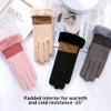 Cozy Gloves Women's Winter Thickened Touch Screen Warm Windproof Cold Cycling Thick Gloves Student 1 Pair Gift view 4