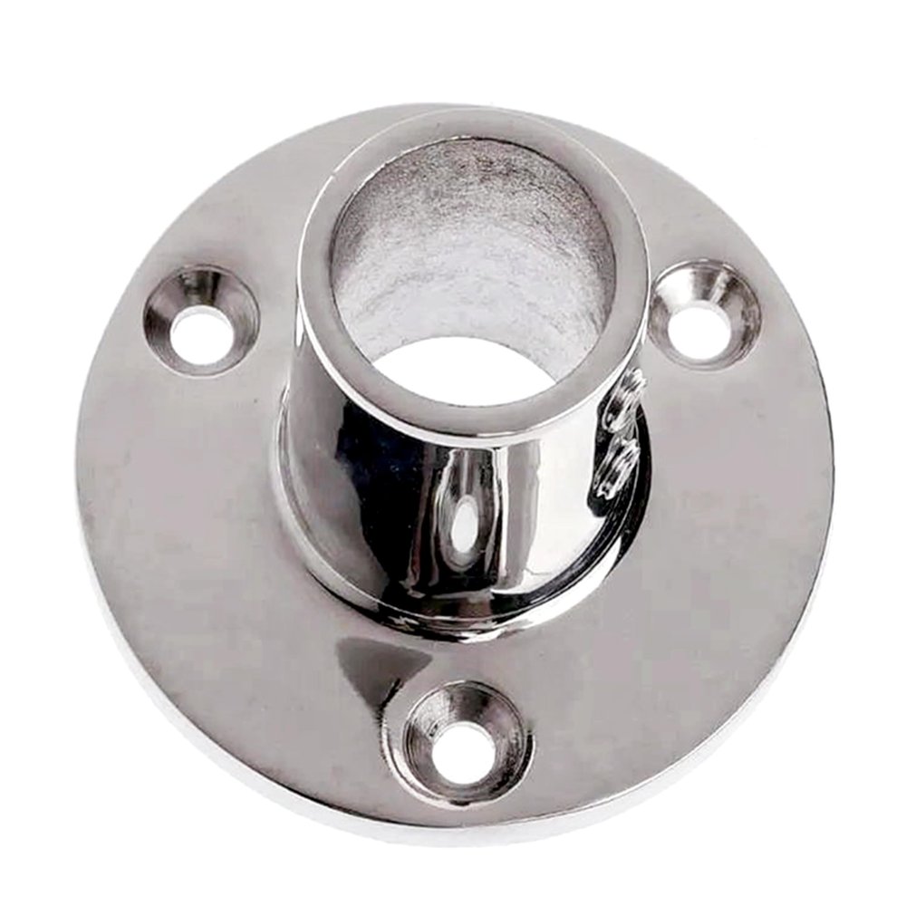 Heavy Dudy 316 Stainless Steel Boat Round Base,30/45/60/90 Marine Yacht Hand Rail Fitting Rail Tube Stanchion Base Column Accessories -1Pack (Inner Diameter:1 inch, Option90 Degree)
