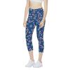 ZPINXIGN Navy Blue Women's Gym Workout Leggings - High Waisted Christmas Leggings, Holiday Yoga Pants with Tummy Control view 2