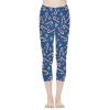 ZPINXIGN Navy Blue Women's Gym Workout Leggings - High Waisted Christmas Leggings, Holiday Yoga Pants with Tummy Control view 3
