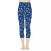 ZPINXIGN Navy Blue Women's Gym Workout Leggings - High Waisted Christmas Leggings, Holiday Yoga Pants with Tummy Control view 4