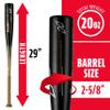 Franklin Sports Metal Youth Baseball Bat - Heist Kids Bats for Ages 8-12 - 2 5/8" Inch Big Barrel - Youth Drop -9 - USA Baseball Approved - 29" Inch / 20oz. - Black Heist 900 view 3