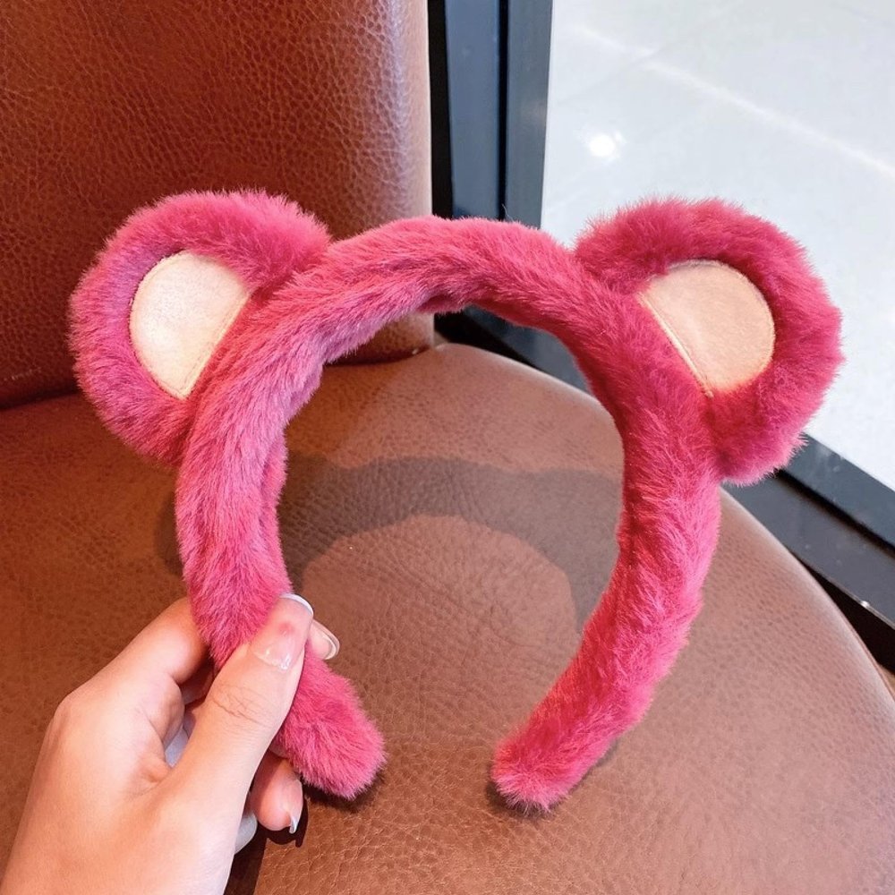 BEVPAX Korean Version of Cute Cat Ears Plush Headband Fluffy Autumn and Winter Headbands Internet Celebrity Dress Up Headwear Headband Hairband