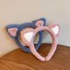 BEVPAX Korean Version of Cute Cat Ears Plush Headband Fluffy Autumn and Winter Headbands Internet Celebrity Dress Up Headwear Headband Hairband view 4