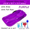 Two-Person Sledges, Children's Sledges, Thickened Plastic Sledges, Sledges with Backrests and Pull Ropes view 2