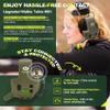 Hocazor W01 Walkie Talkies Compatible with Walker's Razor Slim Electronic Ear Muffs, Handsfree Communication for Outdoors Hunting Shooting Construction Sites Work Shop, Green view 3
