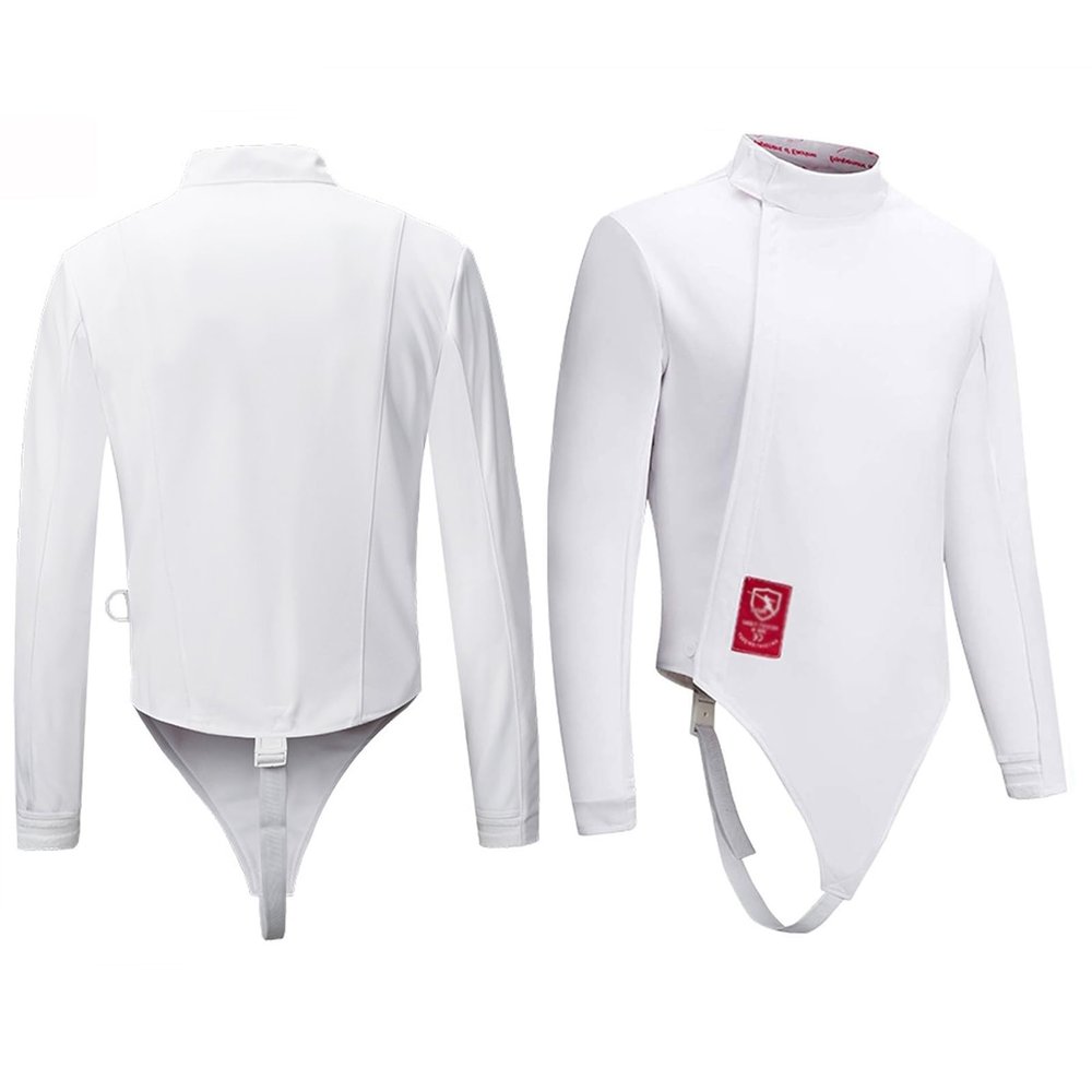 HALFS Fencing Jacket Foil Epee Saber Fencing Training Protective Suit 350N Anti Thorn Fabric Fencing Uniform for Foil Epee Saber (Thickness : Left Hand, Size : 32)