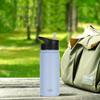 HASLE OUTFITTERS Insulated Water Bottle 16 oz Double Wall Vacuum Stainless Steel Water Bottle Leak Proof for School Wide Mouth with Straw Lid & Spout Lid Keeps Cold and Hot(Blue,4pack) view 2