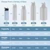 HASLE OUTFITTERS Insulated Water Bottle 16 oz Double Wall Vacuum Stainless Steel Water Bottle Leak Proof for School Wide Mouth with Straw Lid & Spout Lid Keeps Cold and Hot(Blue,4pack) view 3