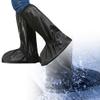 All Round Long Waterproof Rain Shoe Covers, Motorcycle rain Gear for Men Women Rain Footwear Cover with Reflector, Non-Slip PVC Rain Gear Reusable & Foldable Rain Boot Shoe Covers ( Color : Black#1 , view 1