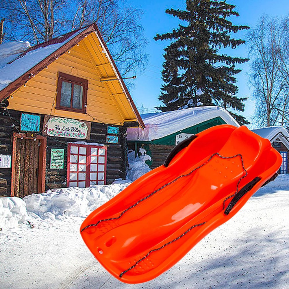 Two-Person Sledges, Children's Sledges, Thickened Plastic Sledges, Sledges with Backrests and Pull Ropes