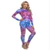 Jugaoge Women's Long Sleeve One Piece Swimsuit Mermaid Scale Print Wetsuit Stretchy Bathing Suit Type A X-Large view 3