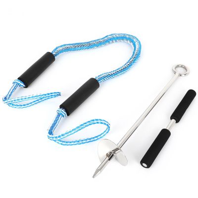 SCITOO 18" Boat Sand Anchor Kit 316 Stainless Steel for Jet Ski,PWC,Floats,Pontoon,Kayak,Canoe Comes with Rope Easy to Adjust