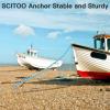 SCITOO 18" Boat Sand Anchor Kit 316 Stainless Steel for Jet Ski,PWC,Floats,Pontoon,Kayak,Canoe Comes with Rope Easy to Adjust view 2