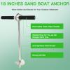 SCITOO 18" Boat Sand Anchor Kit 316 Stainless Steel for Jet Ski,PWC,Floats,Pontoon,Kayak,Canoe Comes with Rope Easy to Adjust view 3