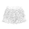 JanJean Kids Girls Sparkly Metallic Mini Dance Skirt for Ballet Hip Hop Latin Jazz Belly Dancing Cheerleading Costume Silver 6 Years view 4