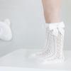Baby Girls Knee High Socks Toddler Bow Mesh Breathable Dress Socks Kids Newborn Cotton Tube Ruffled (White, 3-5 Years) view 2