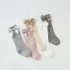 Baby Girls Knee High Socks Toddler Bow Mesh Breathable Dress Socks Kids Newborn Cotton Tube Ruffled (White, 3-5 Years) view 3