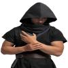 KUOIN Medieval Linen Cowl Hood Scarf Vintage Goth Cape Costume Accessories view 1