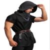 KUOIN Medieval Linen Cowl Hood Scarf Vintage Goth Cape Costume Accessories view 3