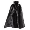 Black Brocade Stand Collar Gothic Cloak Hoodless Cape Hanfu Outwear Halloween Vampire Costume (926# Black, 140cm) view 1