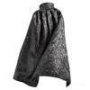 Black Brocade Stand Collar Gothic Cloak Hoodless Cape Hanfu Outwear Halloween Vampire Costume (926# Black, 140cm) view 4
