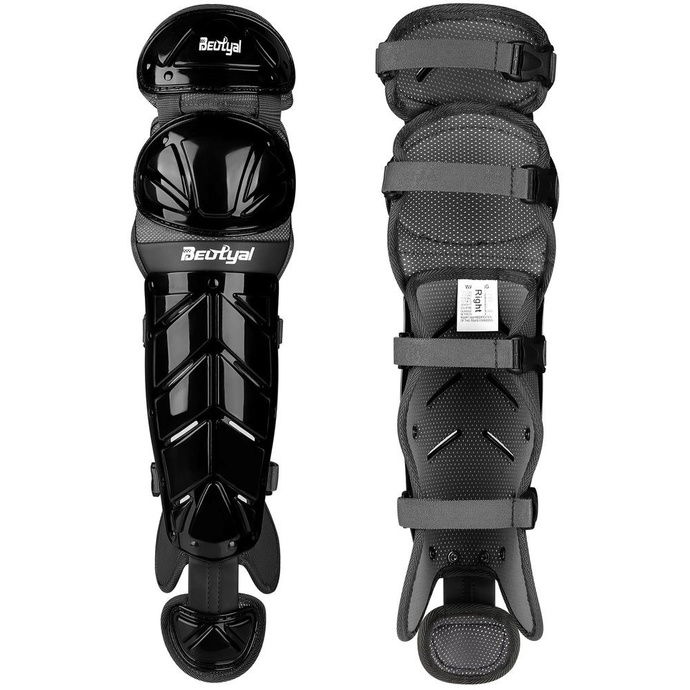 Beutyal Baseball Softball Catcher Leg Guards Shin Guards Youth 12 Inch