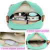 Leaper Cute Cat Messenger Bag Small Canvas Crossbody Bag and Purse Set for Women (SD17-Water Blue) view 2