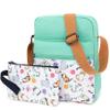 Leaper Cute Cat Messenger Bag Small Canvas Crossbody Bag and Purse Set for Women (SD17-Water Blue) view 4